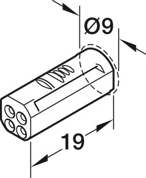 Kabel, pro Häfele Loox5 24 V, modulární s pojistným klipem, 3pólový (multi-white)