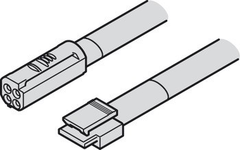 Kabel, pro Häfele Loox5 24 V, modulární s pojistným klipem, 3pólový (multi-white)