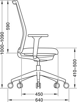Kancelářská židle, Häfele Officys OC302