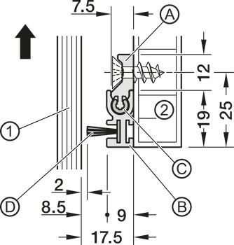 Kartáčové těsnění, Slido Classic pro řešení kapsy ve stěně