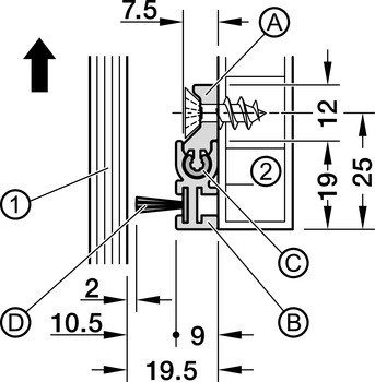 Kartáčové těsnění, Slido Classic pro řešení kapsy ve stěně