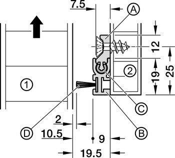 Kartáčové těsnění, Slido Classic pro řešení kapsy ve stěně
