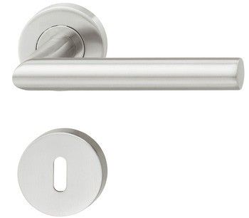 Klika na rozetě, Häfele Startec model LDH 2171, nerez, požárně odolné dveře