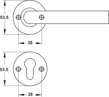Klika na rozetě, rezidenční sektory, nerez, Startec, LDH 2171, rozeta