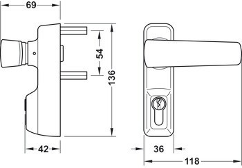 Klika, pro PED 200 a 210, v souladu s EN 1125, Startec