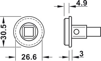 Klika s quick-fit montáží, Hliník, FSB, model 15 1720