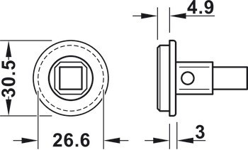 Klika s quick-fit montáží, Hliník, FSB, model 15 1720