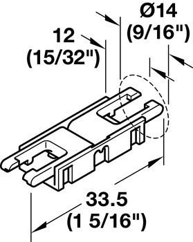 Klip konektor, pro Häfele Loox5 osvětlovací LED pásku, 10 mm, 4pólový (RGB)