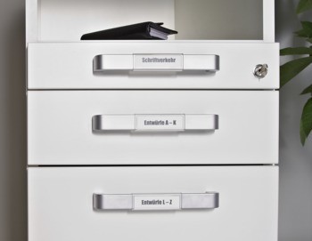 Klip pro popisek pro madlo, transparentní plast, k nacvaknutí