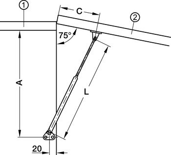 Klopna, Firmatop, pro dřevěné výklopy, s dorazem