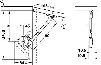 Klopna, s kloubem, pro dřevěné výklopy