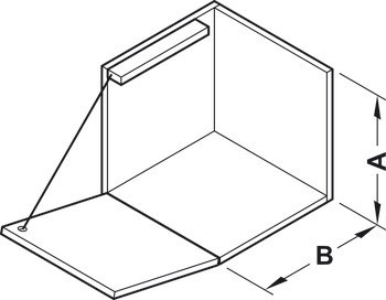 Klopna s tažným lankem, pro výklopy ze dřeva a s hliníkovým rámečkem, s nastavitelným brzdicím efektem