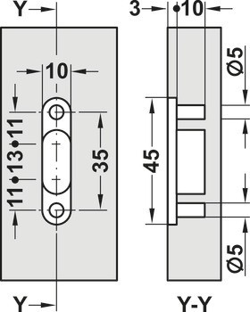 Klopna s tažným lankem, pro výklopy ze dřeva a s hliníkovým rámečkem, s nastavitelným brzdicím efektem