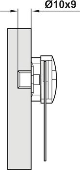 Klopna s tažným lankem, pro výklopy ze dřeva a s hliníkovým rámečkem, s nastavitelným brzdicím efektem