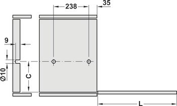 Klopna s tažným lankem, pro výklopy ze dřeva a s hliníkovým rámečkem, s nastavitelným brzdicím efektem