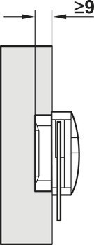 Klopna s tažným lankem, pro výklopy ze dřeva a s hliníkovým rámečkem, s nastavitelným brzdicím efektem