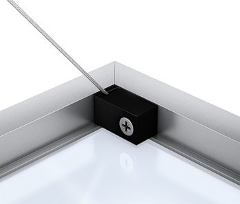 Klopna s tažným lankem, pro výklopy ze dřeva a s hliníkovým rámečkem, s nastavitelným brzdicím efektem