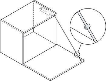Klopna s tažným lankem, pro výklopy ze dřeva a s hliníkovým rámečkem, s nastavitelným brzdicím efektem