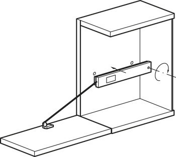 Klopna s tažným lankem, pro výklopy ze dřeva a s hliníkovým rámečkem, s nastavitelným brzdicím efektem