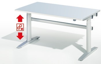 Kompletní sada Idea Motion, 90° rohový stůl, systém stolového podnoží