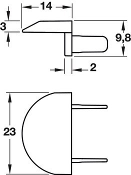 Koncová krytka, Pro Häfele Loox profil 1190