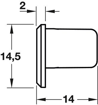 Koncová krytka, Pro Häfele Loox profil 2191