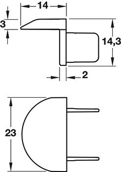 Koncová krytka, Pro Häfele Loox Profile 1191