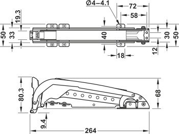 Koncová krytka pro mechanismus otevírání dveří se spojovacím táhlem, Pro Swingfront 17 FB