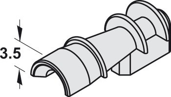 Koncová krytka, Svislý systém RP, pro systémovou lištu 1řadou