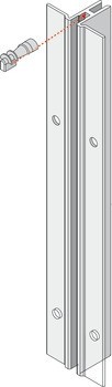 Koncová krytka, Systém Pre-wall pro zápustnou montáž, pro dvojitě děrovaný profil systému