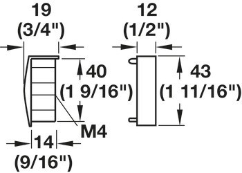 Koncová krytka, zinková slitina