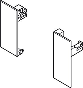 Koncové krytky, Häfele Matrix Box S, sada čelního kování