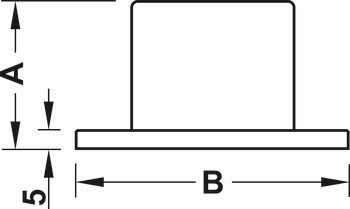 Koncový díl, k nasunutí, upevňovací materiály pro trubku relingu, systém barového relingu