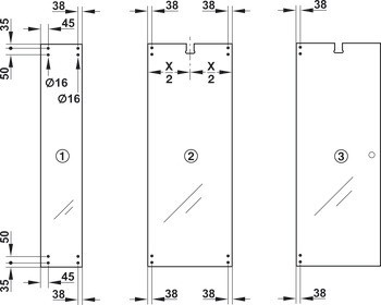 Sada součástí, Häfele Slido W-Fold872 70S