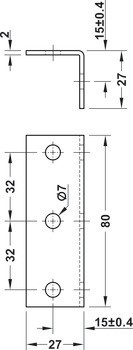 Konzole, 27 x 27 x 80 mm