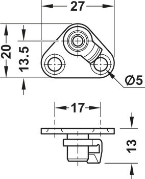 Konzole k přišroubování, Pro výklopná kování Maxi, výklopná kování Duo Standard/Forte a pro Maxi Up