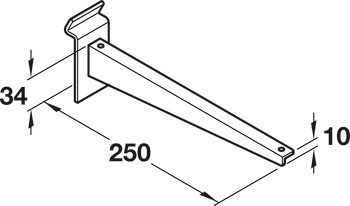 Konzole pro dřevěné a skleněné police, pro dřevěné a skleněné police