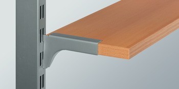 Konzole, Pro vložení dřevěných polic, se 2 vrtanými otvory Ø 5 mm