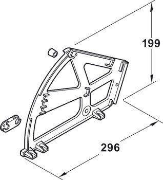 Kování botníku, s 1, 2 nebo 3 oddíly