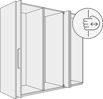 Kování pro otočně posuvné dveře, Hawa Concepta III 25 Pull