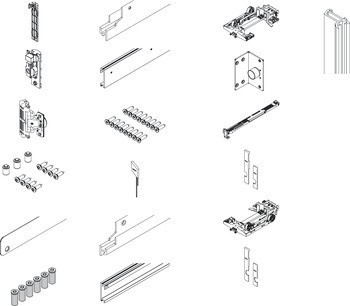 Kování pro otočně posuvné dveře, Hawa Concepta III 35 Pull