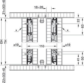 Kování pro otočně posuvné dveře, Hawa Concepta III 35 Pull