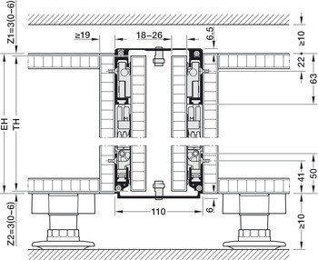 Kování pro otočně posuvné dveře, Hawa Concepta III 35 Pull