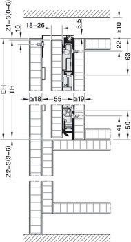 Kování pro otočně posuvné dveře, Hawa Concepta III 35 Pull