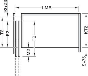 Kování pro otočně/posuvně skládací dveře, Hawa Folding Concepta III 20 Pull