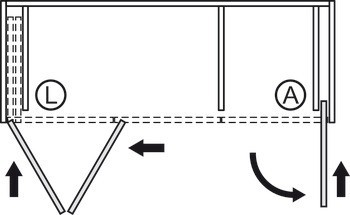 Kování pro otočně/posuvně skládací dveře, Hawa Folding Concepta III 20 Pull