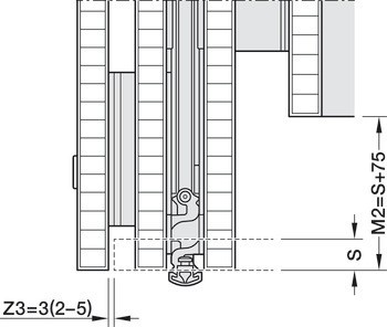 Kování pro otočně/posuvně skládací dveře, Hawa Folding Concepta III 20 Pull