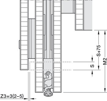 Kování pro otočně/posuvně skládací dveře, Hawa Folding Concepta III 20 Push