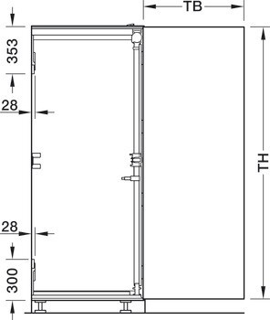 Kování pro otočně/posuvně skládací dveře, Hawa Folding Concepta III 20 Push