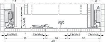 Kování pro otočně/posuvně skládací dveře, Hawa Folding Concepta III 25 Push